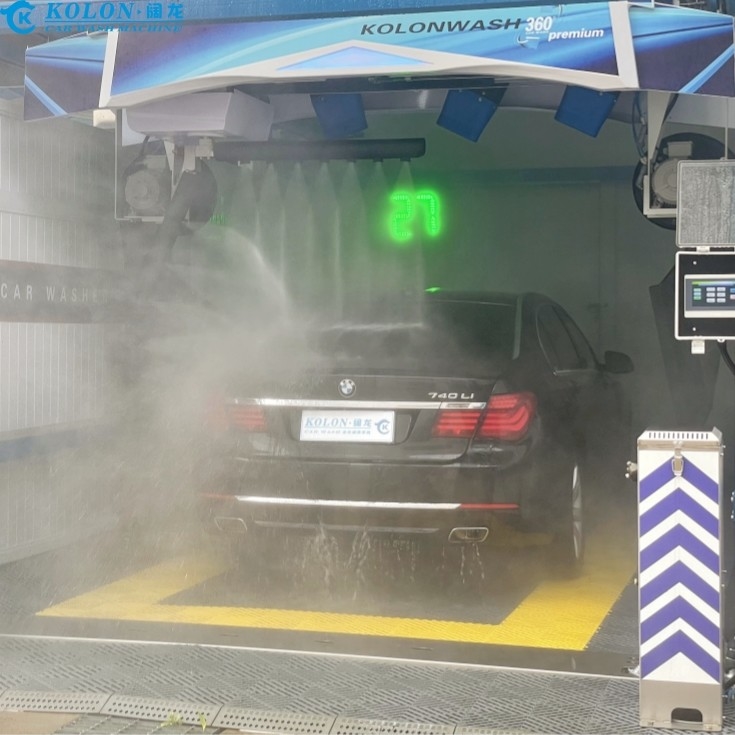 Otomatis Touchless Contactless Touchless Car Wash Machine KL360 Premium 22kw Pompa Air, 33kw Air Dryer