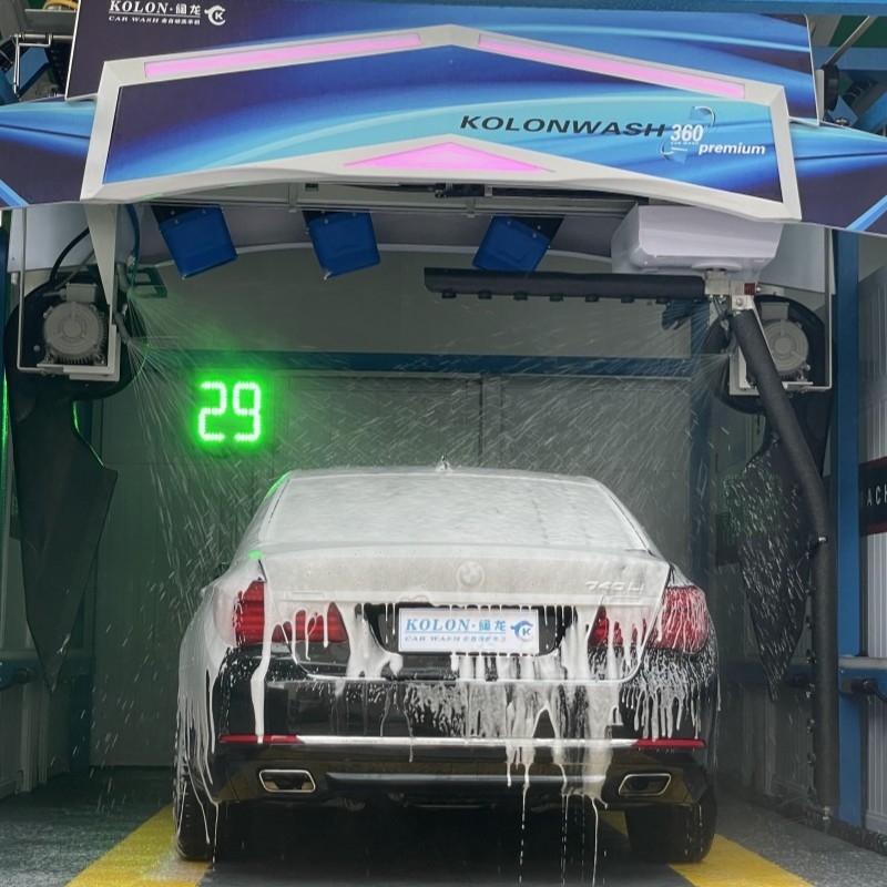 Otomatis Touchless Contactless Touchless Car Wash Machine KL360 Premium 22kw Pompa Air, 33kw Air Dryer