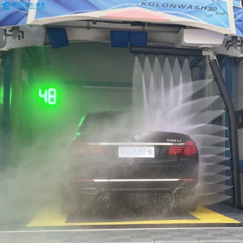 Mesin cuci mobil otomatis tanpa sentuhan Peralatan KL-360 PLUS 22kw Pompa air 22kw Fan