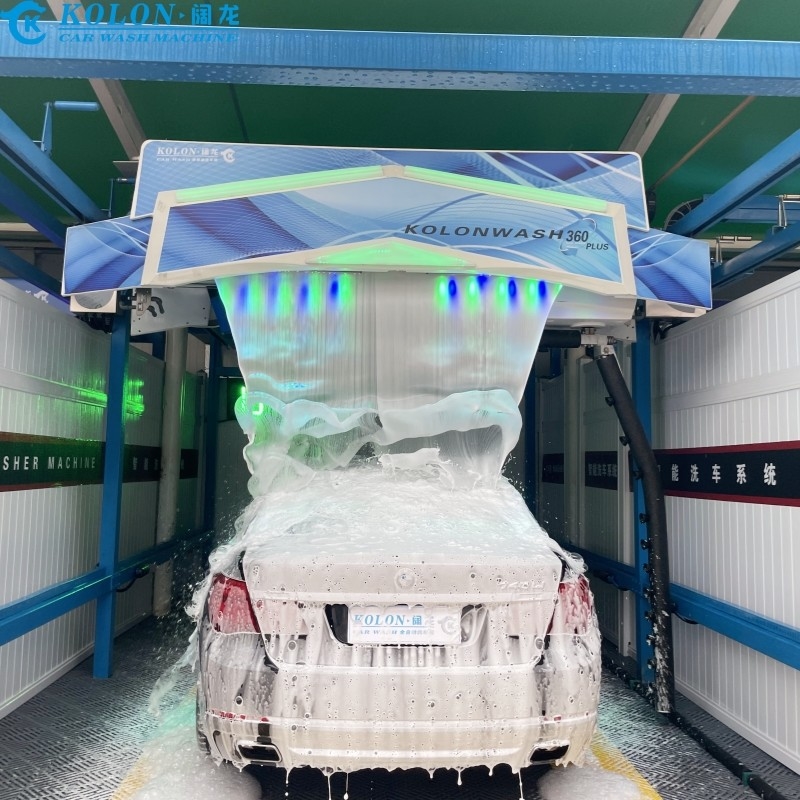 Mesin cuci mobil otomatis tanpa sentuhan Peralatan KL-360 PLUS 22kw Pompa air 22kw Fan