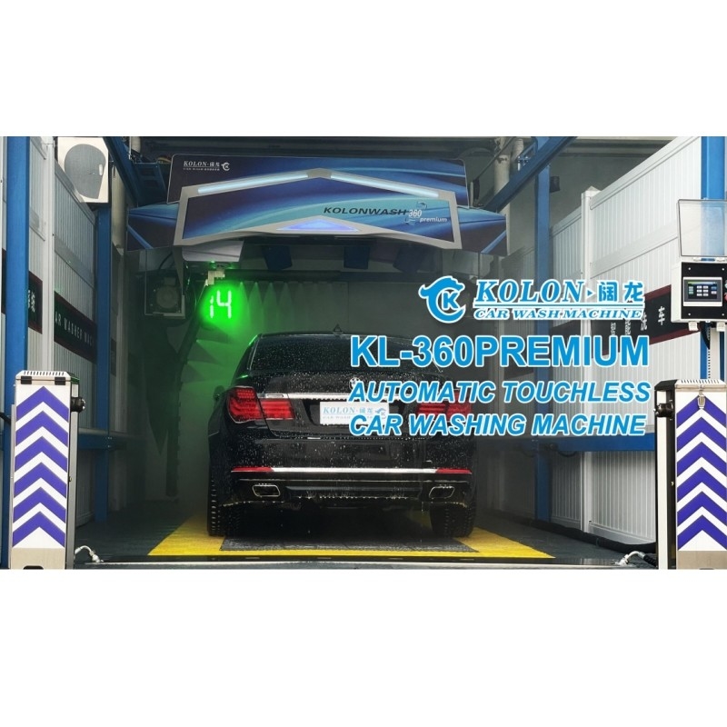 Otomatis Touchless Contactless Touchless Car Wash Machine KL360 Premium 22kw Pompa Air, 33kw Air Dryer