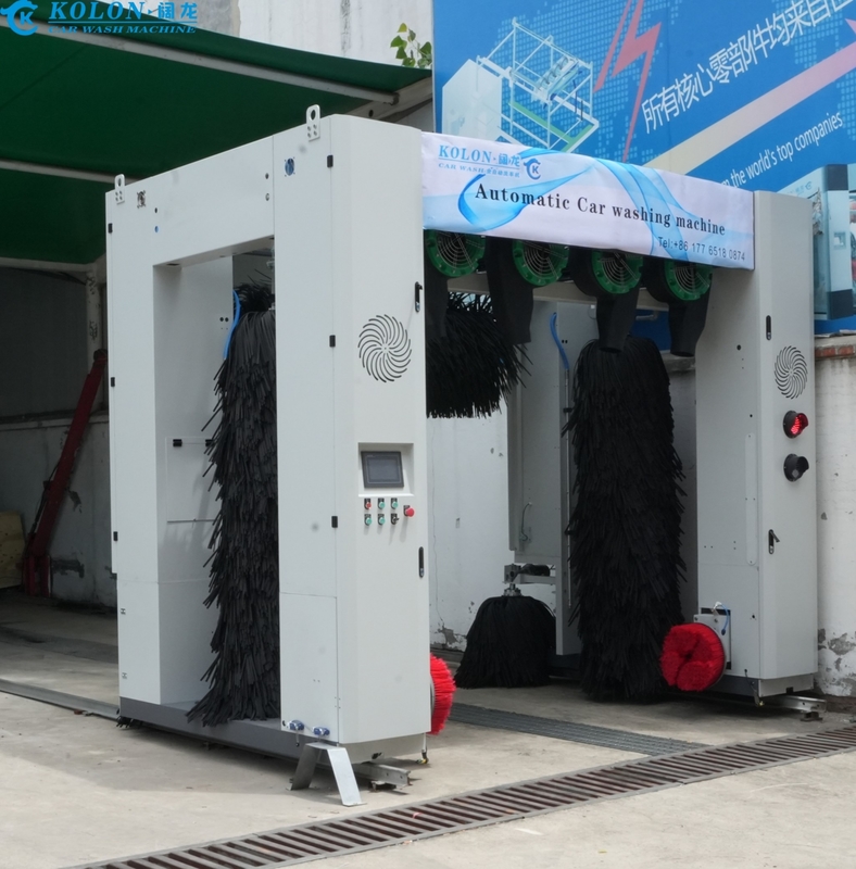 Mesin cuci mobil 7 sikat rollover sistem otomatis penuh/alat cuci mobil untuk stasiun cuci mobil