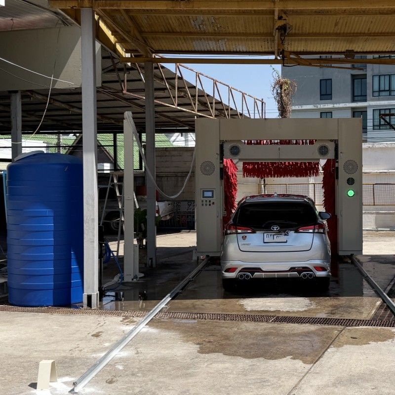 Rangka Baja Galvanis Celup Panas Kolon untuk Ketahanan dan Ketahanan Korosi pada Mesin Cuci Mobil Roll-Over Otomatis Penuh