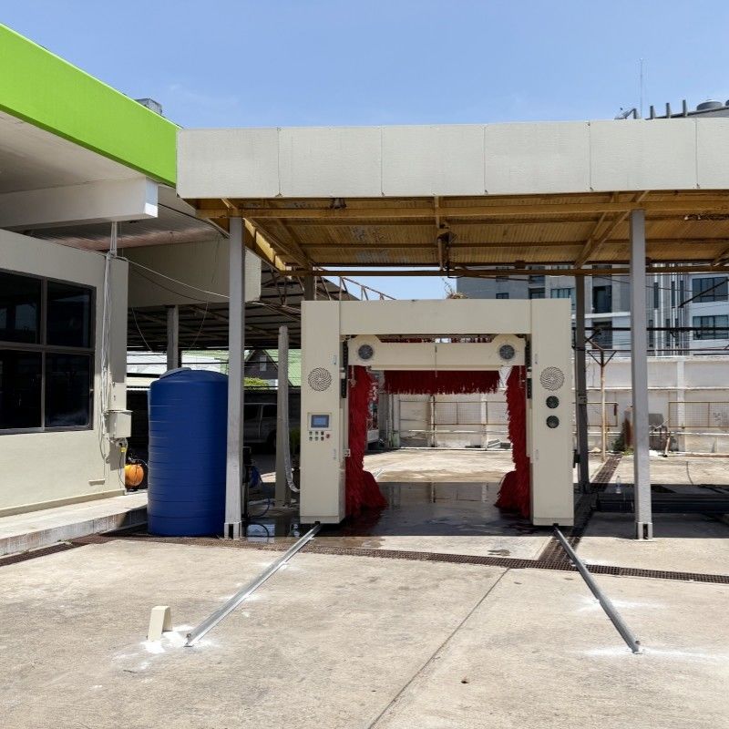 Rangka Baja Galvanis Celup Panas Kolon untuk Ketahanan dan Ketahanan Korosi pada Mesin Cuci Mobil Roll-Over Otomatis Penuh