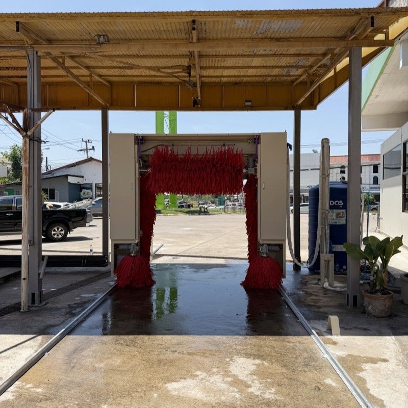 Rangka Baja Galvanis Celup Panas Kolon untuk Ketahanan dan Ketahanan Korosi pada Mesin Cuci Mobil Roll-Over Otomatis Penuh