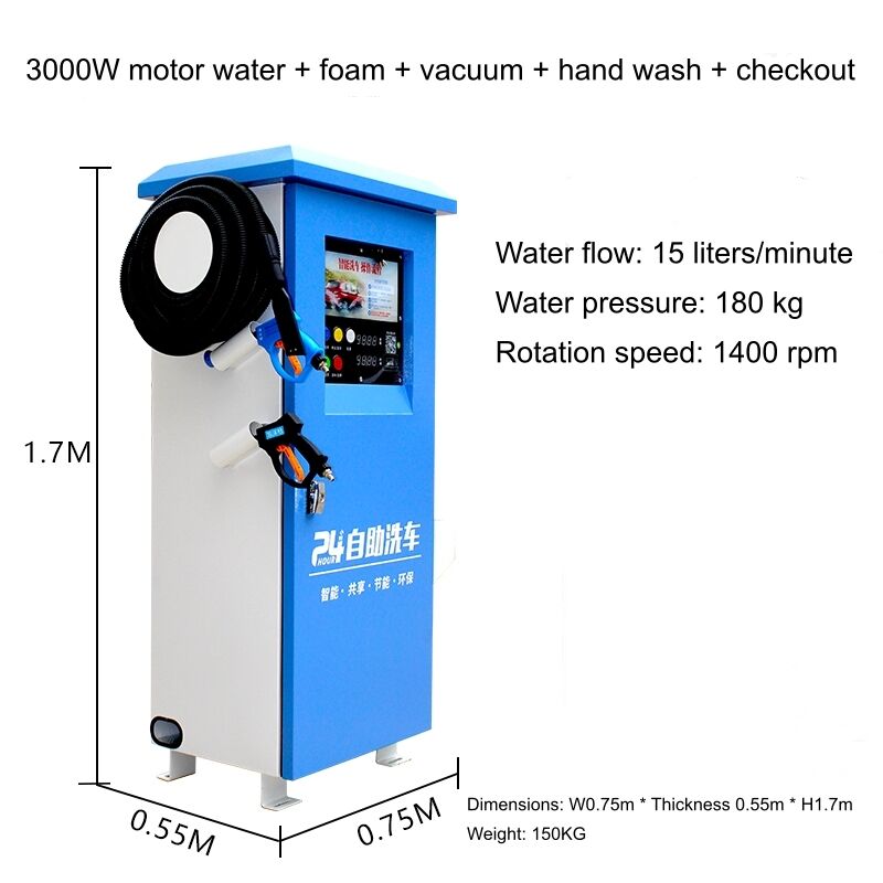 ZL-05KL Mesin Cuci Mobil Swalayan 3.0KW Sistem Pembersihan Pembayaran All-in-One