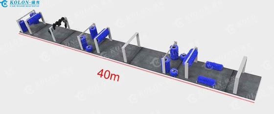 15 Sikat Otomatis Tunnel Mesin Cuci Mobil panjang 40000mm