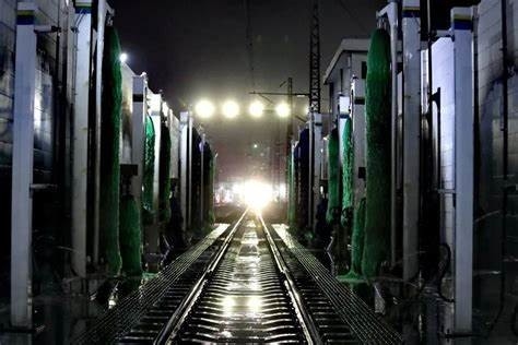 Kolon Mesin cuci kereta api efisien mesin cuci kendaraan berat mesin pembersih otomatis