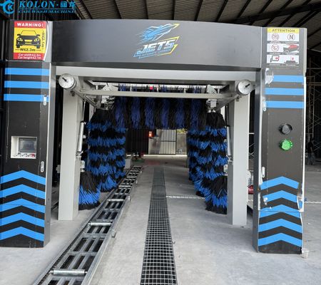 Mesin cuci mobil terowongan otomatis 12.5m Sistem konveyor Kolon KL-9SF